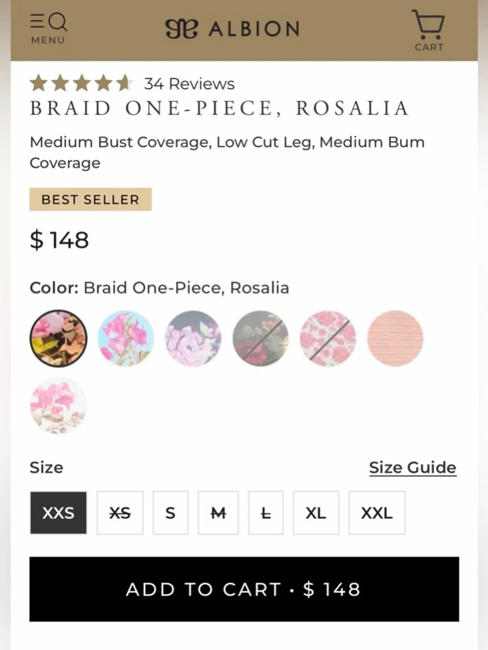 Albion Braid One-Piece Rosalia Swimsuit, SZ M NWOT - Picture 13 of 14